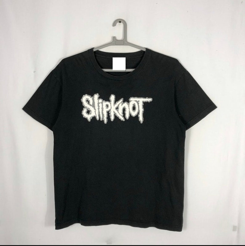 Slipknot NU Metal Band Heavy Metal Band Big Spellout Promo Tee